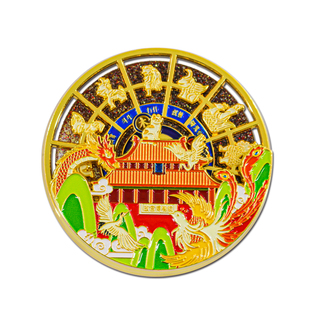 北京故宫文创风奔跑的屋脊瑞兽金属转动旋转流沙冰箱贴颐和园天坛