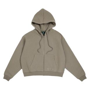 todaynowind 双开拉链连帽卫衣 短宽大廓形落肩 刺绣中性外套