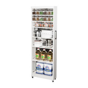 可定制金属厨房夹缝置物架小推车抽拉落地冰箱侧面极窄缝隙收纳柜