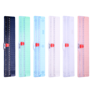 可得优轻薄裁纸刀小型A4切纸刀便携直线裁切神器照片切割器迷你纸刀相片纸张桌面切割办公滑动拆纸器13831