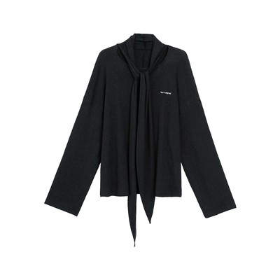 TurnSignal飘带领长袖t恤女