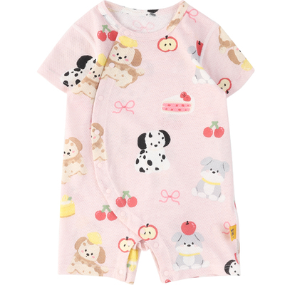 婴儿连体衣薄款宝宝衣服纯棉网眼