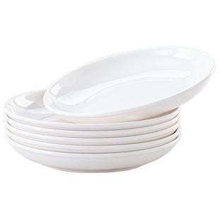 陶瓷盘子家用菜盘高级感釉下彩高温深盘汤盘组合2025新款白色盘子