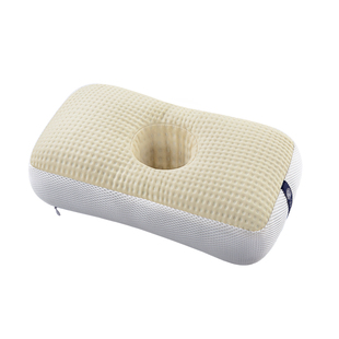 午睡枕头趴睡枕防压耳朵神器美容床折叠小中间镂空老人荞麦护耳枕