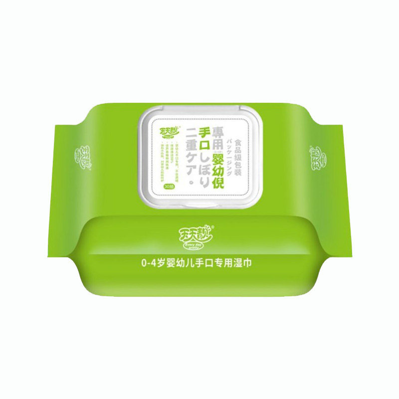 天天靓30片婴幼儿手口绿色湿巾