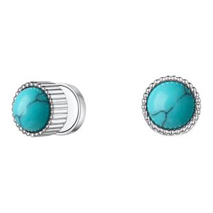 iSTONE/石头记磁吸耳钉天然绿松石轻奢原创设计感新款无耳洞耳环