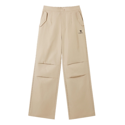 骆驼女装直筒休闲长裤加绒