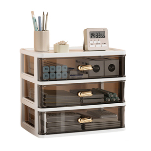 抽屉式收纳盒桌面办公室书桌上整理杂物文具置物架学生宿舍储物箱