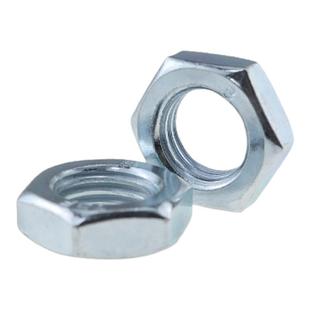 8级镀锌薄螺母蓝白高强标准牙GB6172/6173细牙六角扁螺丝帽M5-M48