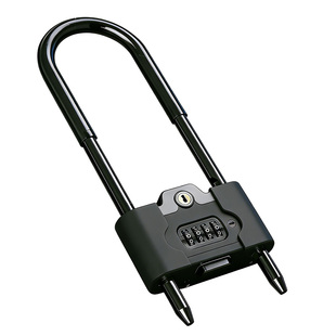 U型密码锁防盗玻璃门锁店面商铺挂锁家用加长u形防水防锈店铺锁具