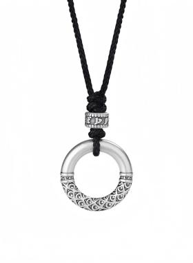 月售500条S999纯银新中式平安扣