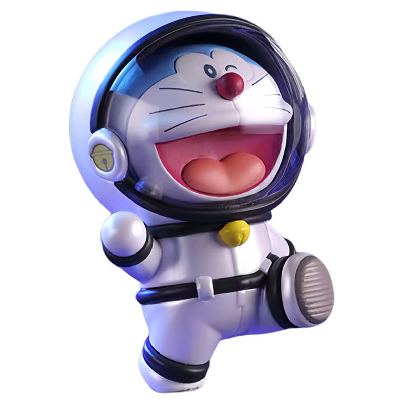 正版哆啦A梦快乐星球盲盒潮玩手办公仔手机支架车载摆件生日礼物