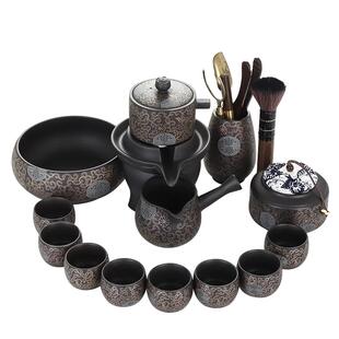 康乐品茶具套装2026新款 茶具用品紫砂茶盘客厅办公旋转茶壶整套