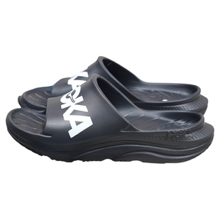 HOKA正品 字母 舒适百搭防滑居家拖鞋橡胶底一字拖鞋1155154-BWHT