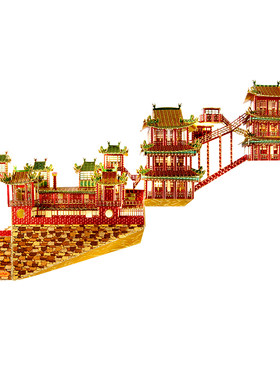 拼界王国立体拼图悬空寺金属