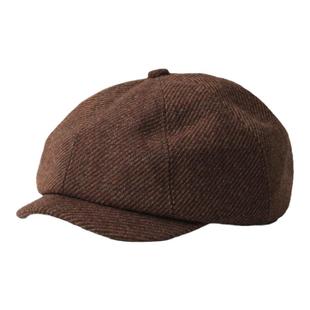 omububu英伦画家帽春秋冬羊毛呢加厚鸭舌帽老钱风old money报童帽