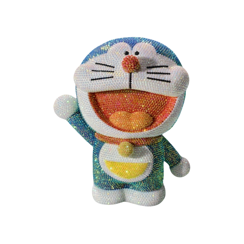 哆啦A梦摆件叮当猫手工贴钻DIY