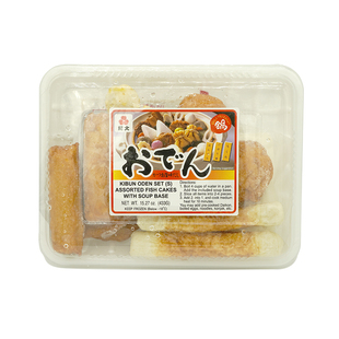 纪文日式关东煮组合套装鱼板鱼糕鱼竹轮套装含关东煮汤料