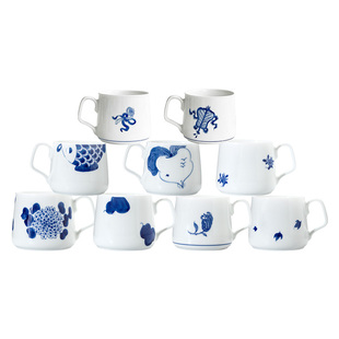 择学家 马克杯330毫升 景德镇手绘青花高温瓷奶杯咖啡杯定制 中式