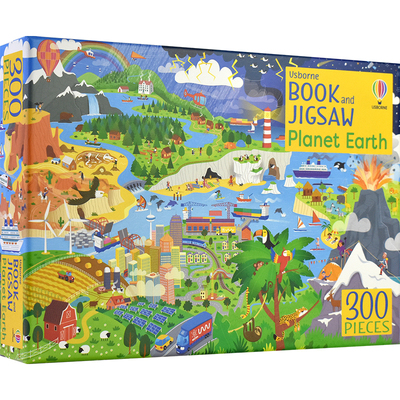 Usborne Book and Jigsaw Planet Earth 尤斯伯恩儿童地球科普 益智活动科普读物 300块拼图 百科 英语课外阅读 英文原版进口图书