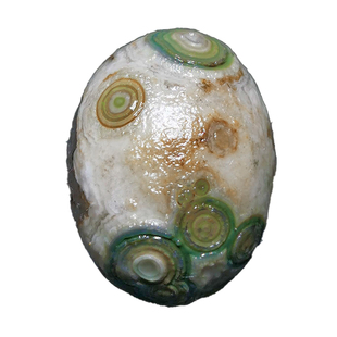 内蒙古阿拉善天然天眼睛石原石奇石缠丝花眼玛瑙戈壁石 筋脉 糖心