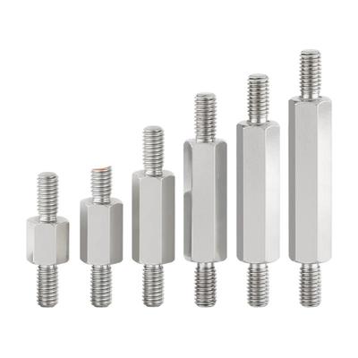 不锈钢双头六角螺柱两头牙外螺纹螺丝连接柱支撑柱主板隔离柱定制