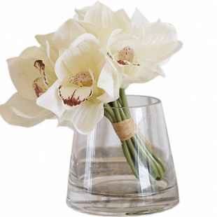 ladylike仿真兰花 小蕙兰桌花 浴室摆设装饰花艺  会议桌装饰摆花