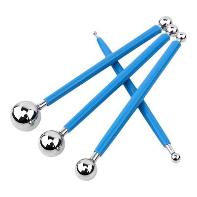 立体热缩片DIY手办圆头实心丸棒 非遗绒花制作压窝定型花瓣工具