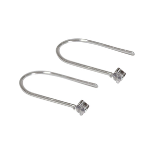 韩国S925纯银韩剧太阳的后裔宋慧乔同款镶钻锆石迷你耳钉耳挂耳钩