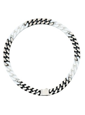 钛钢陶瓷拼接古巴项链男女磨砂款