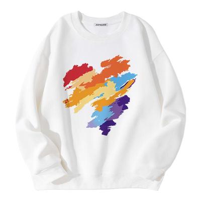 NG真维斯2025秋冬款情侣装卫衣男女同款爱心印花百搭秋季圆领上衣