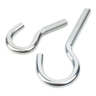镀锌开口型羊眼螺丝钉加长活节吊环螺丝钩形吊钩带圆圈螺杆螺栓