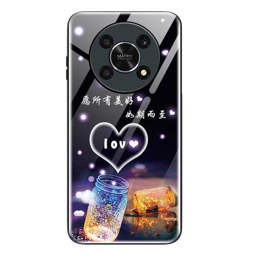 可爱猪适用华为荣耀V30手机壳玻璃V30pro保护硅胶套V3O全包边honor防摔5G硬软壳por男女款OXF-AN00外AN10网红