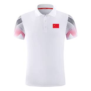 中国队速干运动短袖奥运会T恤教练半袖上衣polo衫男女领奖出场服