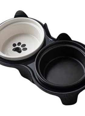 陶瓷猫碗猫食盆防打翻