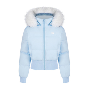 文文不乖原创美式辣妹冬季短款毛领连帽棉服瘦腰显瘦高级感座山雕