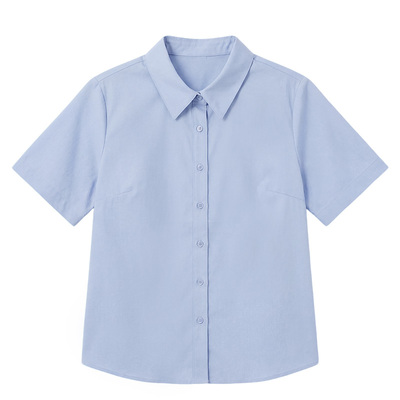 小个子高级感棉质衬衫女短袖