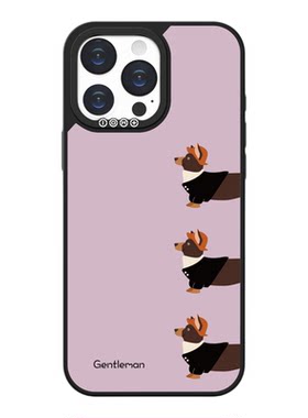iPhone镜面防摔小狗可爱手机壳