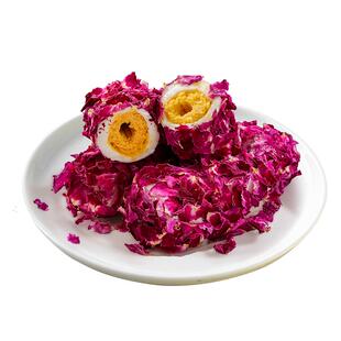 仙女们别错过~玫瑰奶酥！拉丝牛轧咸蛋黄蛋卷 休闲零食 本宫饿了