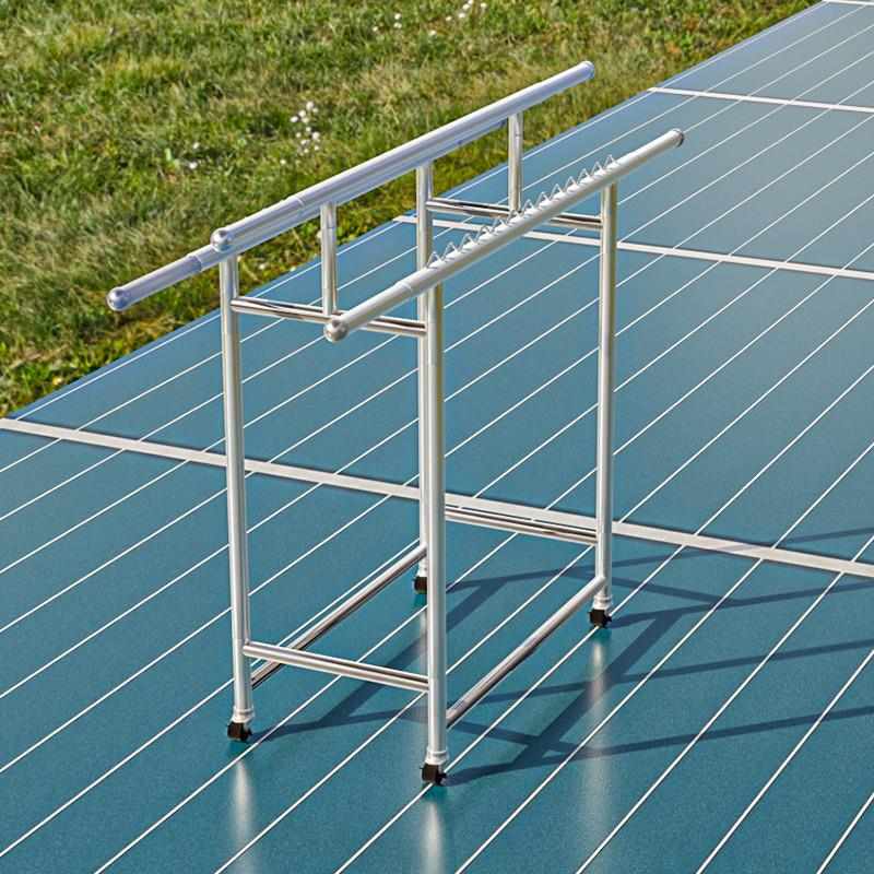 不锈钢晾衣架置地加粗加厚三杆可移动伸缩折叠简约家用室内室外