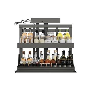 厨房吊柜电动升降拉篮智能语音触控下拉式垂直自动升降调味料拉篮