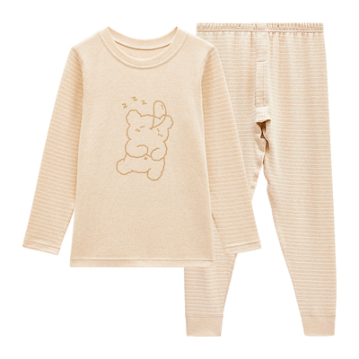 红豆儿童天然彩棉内衣套装