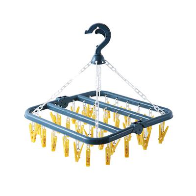 塑料晾衣架多夹子挂钩晾内衣晾晒