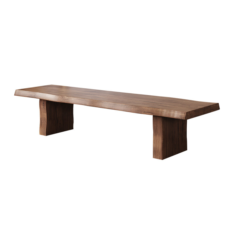 侘寂风实木长条凳原木做旧电视柜床尾凳/长凳