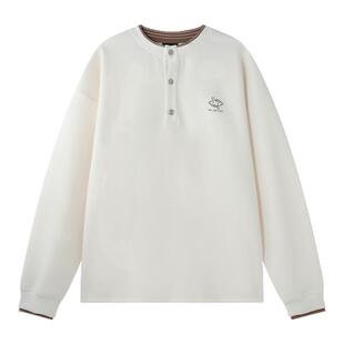 BJHG不计后果美式半高领卫衣男款春季宽松上衣老钱风长袖polo衫女