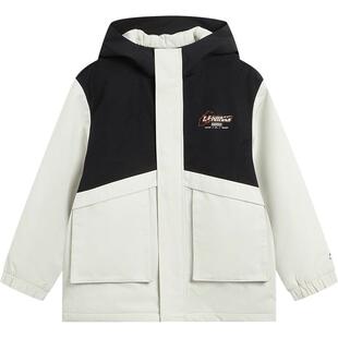 李宁儿童三合一棉服加绒摇粒绒外套风衣男孩新款男童装女棉袄冬装