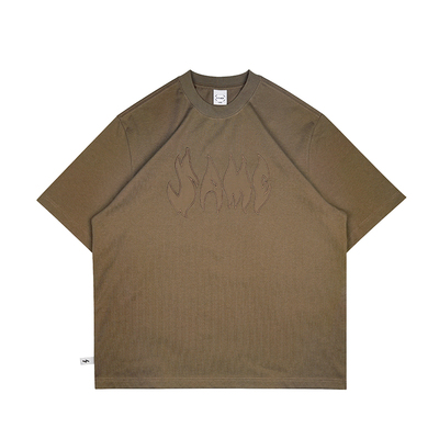 SAMESAME22SS咖啡火焰刺绣