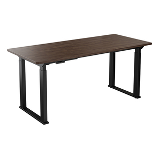 乐歌橡胶木黑胡桃木实木电动升降桌大板餐桌电脑学习桌工作台E3Q