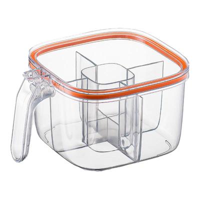 厨房防潮一盒多格独立勺槽调味罐