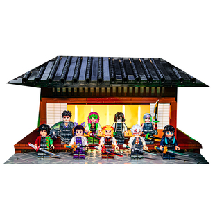 鬼灭之刃第三方人仔九柱集合中国积木玩具岩炎风虫霞水蛇恋音柱刀